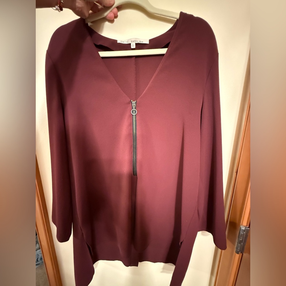 Rachael Ray Elegant Burgundy Top